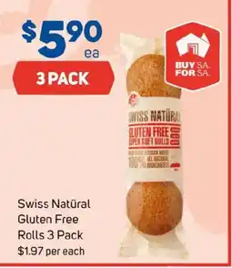 Foodland Swiss natüral gluten free rolls offer