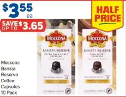 Foodland Moccona barista reserve coffee capsules offer