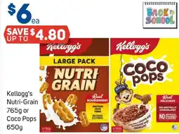 Foodland Kellogg's nutri-grain or coco pops offer