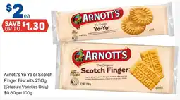 Foodland Arnott's yo yo or scotch finger biscuits offer