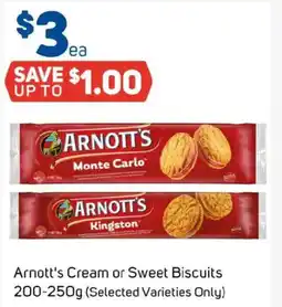 Foodland Arnott's cream or sweet biscuits offer