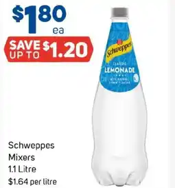 Foodland Schweppes mixers offer