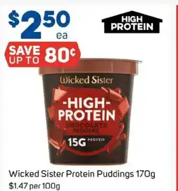 Foodland Wicked sister protein puddings offer