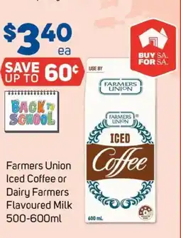 Foodland Farmers union iced coffee or dairy farmers flavoured milk offer