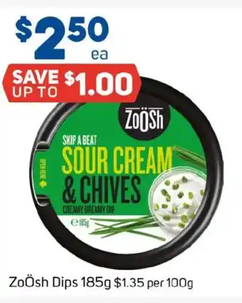 Foodland Zoösh dips offer
