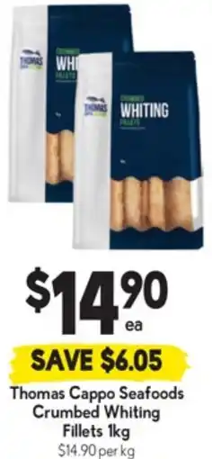 Drakes Thomas Cappo Seafoods Crumbed Whiting Fillets offer