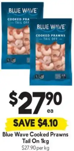Drakes Blue Wave Cooked Prawns Tail On offer