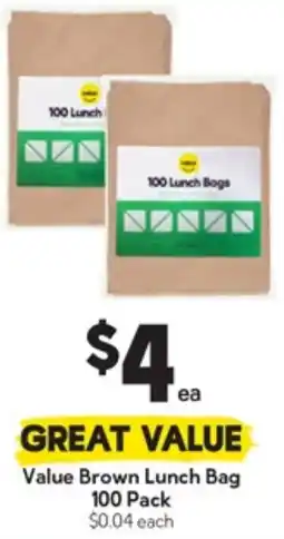 Drakes Value Brown Lunch Bag offer