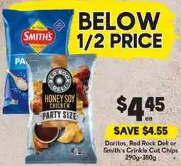 Drakes Doritos, Red Rock Deli or Smith's Crinkle Cut Chips offer