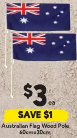Drakes Australian Flag Wood Pole offer