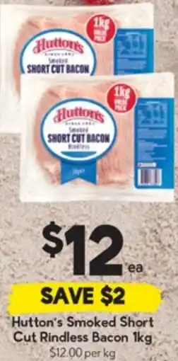 Drakes Hutton's Smoked Short Cut Rindless Bacon offer