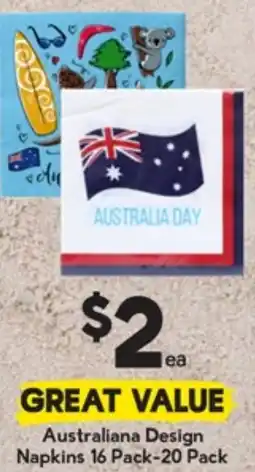 Drakes Australiana Design Napkins offer