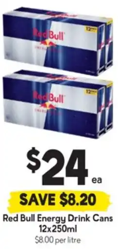 Drakes Red Bull Energy Drink Cans offer
