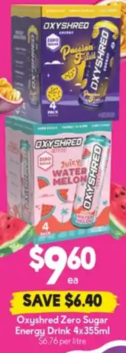 Drakes Oxyshred Zero Sugar Energy Drink offer
