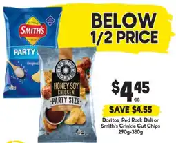 Drakes Doritos, Red Rock Deli or Smith's Crinkle Cut Chips offer
