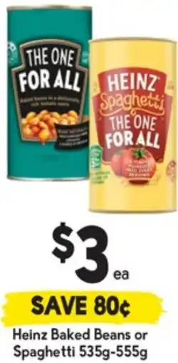 Drakes Heinz Baked Beans or Spaghetti offer