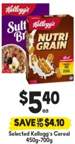 Drakes Selected Kellogg's Cereal offer