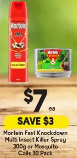 Drakes Mortein Fast Knockdown Multi Insect Killer Spray or Mosquito Coils offer