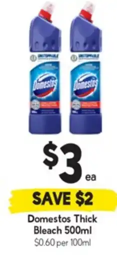 Drakes Domestos thick bleach offer