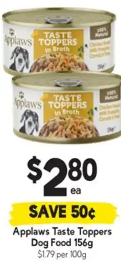 Drakes Applaws taste toppers dog food offer
