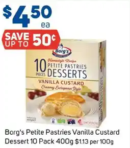 Foodland Borg's Petite Pastries Vanilla Custard Dessert offer