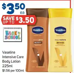 Foodland Vaseline Intensive Care Body Lotion offer