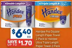Foodland Handee Pro Double Length Paper Towel offer