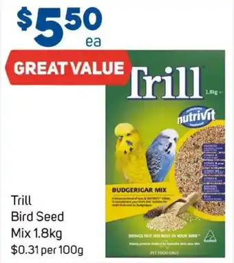 Foodland Trill Bird Seed Mix offer