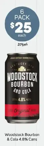Foodland Woodstock bourbon & cola cans offer