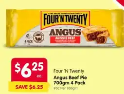 Spar Four 'n twenty angus beef pie offer
