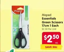 Spar Maped Essentials Green Scissors offer