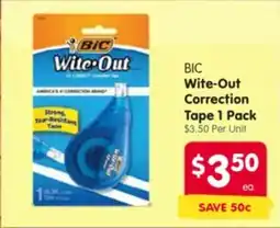 Spar Bic wite-out correction tape offer