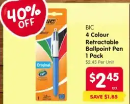 Spar 4 colour retractable ballpoint pen offer