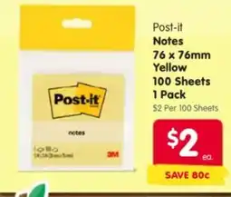 Spar Post-it Notes offer