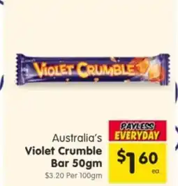 Spar Violet crumble bar offer