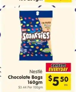 Spar Nestlé chocolate bags offer