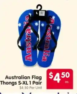Spar Australian flag thongs offer