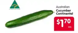 Spar Australian cucumber continental offer