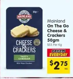 Spar Mainland on the go cheese & crackers offer