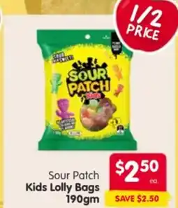 Spar Sour patch kids lolly bags offer