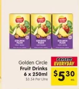 Spar Golden circle fruit drinks offer