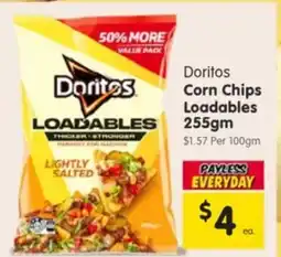 Spar Doritos corn chips loadables offer