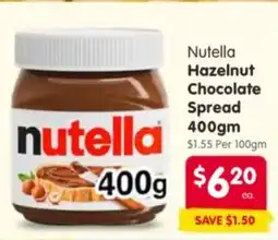 Spar Nutella hazelnut chocolate spread offer