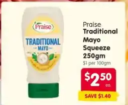 Spar Praise traditional mayo squeeze offer