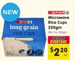 Spar Spar microwave rice cups offer