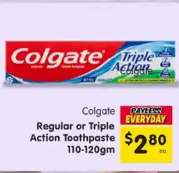 Spar Colgate triple action toothpaste offer
