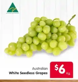 Spar Australian white seedless grapes offer
