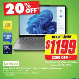 The Good Guys Yoga slim 7oled core ultra 5 offer