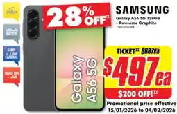 The Good Guys Galaxy a56 - awesome graphite offer