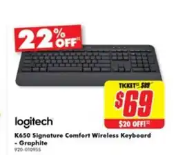 The Good Guys K650 signature comfort wireless keyboard offer